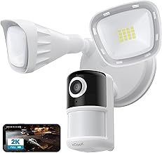 ieGeek Floodlight Camera, 2K Outdoor Security Light with Camera, 2.4G WiFi Wired Flood Light w/Motion Sensor, 2600-lumen Lights, Color Night Vision, 24/7 Recording, Cloud&Local Storage, Works w/Alexa