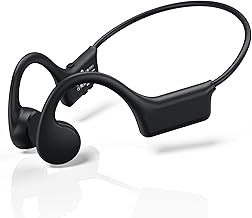 Bone Conduction Headphones Bluetooth 5.3 Open-Ear Headphones, Wireless Headphones with Mic IPX6 Waterproof Dustproof Sports Headphones for Cycling, Running, Climbing, Fitness, Hiking, Walking