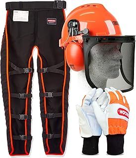 OREGON Type A Chainsaw Safety Clothing Kit with Universal Leggings/Seatless Trousers, Helmet with Large Gloves