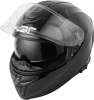 JDC Motorcycle Helmet Full Face - Retractable Double Visor ECE 22.06 - SABRE