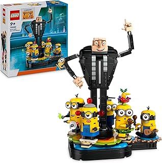 LEGO Despicable Me Brick-Built Gru and Minions, Buildable Movie Toys for Kids, Girls & Boys Aged 9 Plus, Figures Playset for Independent Play, Birthday Gift Idea 75582