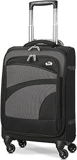 Aerolite Lightweight 4 Wheel Carry On Hand Cabin Luggage Suitcase Black Grey for British Airways Ryanair (Priority) easyJet (Plus/Flexi) & Many More