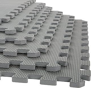 Soft Foam Exercise Floor Mats, Interlocking Puzzle EVA mat tiles For Gym, Garage, Home, Office, Workouts, Yoga, Kids Play, Weights and workout Studio - 60 x 60cm