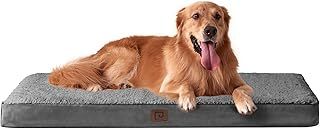 EHEYCIGA Orthopedic Dog Beds Large Mattress with Removable Washable Cover for Crate, Grey, 91x68x9cm