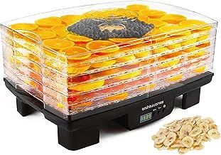 Andrew James Digital Food Dehydrator, Freeze Drier & Meat Dryer Machine, Electric Air Circulation, 550W, 6 Large Trays, Adjustable Temperature, Timer, Healthy Snacks, Fruit Dehydrator, Beef Jerky