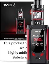 SMOK R Kiss Vaping Kit, Compact, Powerful Performance, Flavourful Experience, Powered by I8650 Batteries NOT INCLUDED, 2mL, E Cigarettes, E Cig, SMOK Vaping, No Nicotine (Black Red)