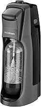 SodaStream Jet Sparkling Water Maker, Carbonated Water Machine Starter Kit with 1 Litre Reusable BPA Free Carbonating Water Bottle & 60 L CO2 Gas Cylinder – Black