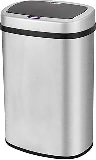 display4top Stainless Steel Automatic Touchless Kitchen Bathroom Sensor Bin,Trash Can,Touch Bin (58LRound)