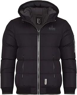 Spindle Childrens Boys Padded Winter Coat School Hooded Fleece Lined Jacket Zip Pockets Youths