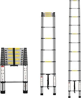 Telescopic Loft Ladder 3.2m/10.5ft Telescoping Ladder Aluminum Lightweight Portable Extendable Extension Step Attic Ladder for Multipurpose, 150kg Capacity 11 Steps