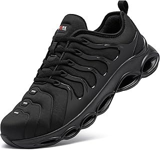 LARNMERN Steel Toe Cap Trainers Mens Safety Trainers Lightweight Safety Shoes Cushioning Fashion Breathable Comfortable Work Shoes 3.5UK-14UK