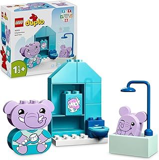 LEGO DUPLO My First Daily Routines: Bath Time Playset, Toddler Learning Toys for Girls & Boys 18 Months Plus, with 2 Elephant Toy Animal Figures, Helps Preschool Kids Role-Play Potty Training 10413