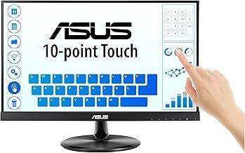 ASUS VT229H 21.5 Inch Monitor, FHD(1920x1080), IPS, 10-point Touch Monitor, HDMI, Flicker free, Low Blue Light, TUV certified