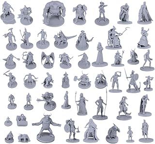 Path Gaming 50 Unique Miniatures Fantasy Tabletop RPG Figures for Dungeons and Dragons, Pathfinder Roleplaying Games, Bulk Unpainted, Great for D&D