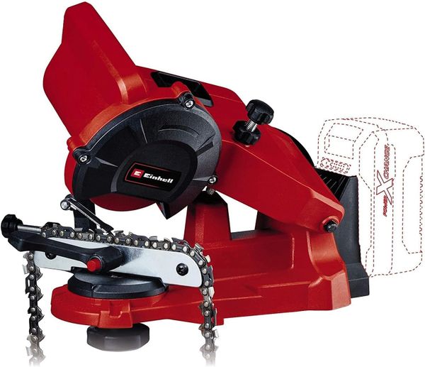 Einhell Cordless Chainsaw Sharpener 18V PXC, Depth Stop, Chain Tensioner