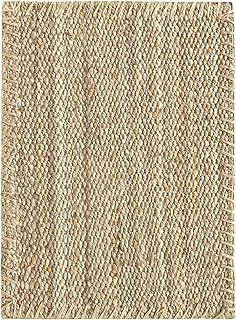 HAMID - Rug Jute Granada Natural Colour, Jute Rug, Area Rug 100% Jute Fibre, Handmade, Braided Rug for Home, Living Room, Floor Carpet, (70x50)