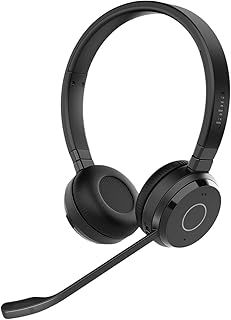 Jabra Evolve 65 TE wireless stereo headphones, Unified Communications Certified, 30m range, 12-hour battery, USB-A, dual connectivity - Black