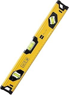 Aluminium Alloy Spirit Level 400 mm/16 Inch Shock Proof Torpedo Level with Magnetic Base and 3 Bubble 45°,90°,180° - Yellow/Black