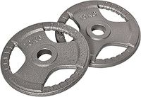 HOMCOM Set of 2 Cast Iron Weight Plates for 2"/5cm Hole Dumbbell Handle Bar, Barbell Weight 2 x 10kg