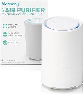 Frida Baby 3-in-1 Baby Sound Machine for Sleeping: Nightlight + Air Purifier for Bedroom with 3 Fan Speeds, Easy-Change Filter, Auto-Off Timer