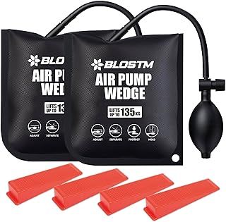 Air Wedge Pump Up Bag - 2 PACK Air Wedge Heavy Duty Car Door Window Frame Air Wedge Alignment Tool - Home & Auto Fittings, Installation & Repair - Air Bags for Lifting Door up to 135kg - 2 PCS