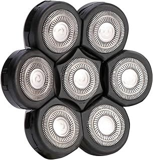 7 Heads Electric Shaver Blades, Floating Washable Blade Electric Razor Shaver Head Replacement For Men(Black)