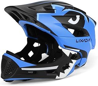 Lixada Kids Full Face Helmet Detachable Full Face Kids Bike Helmet Children Sports Safety Helmet for Cycling Skateboarding Roller Skating