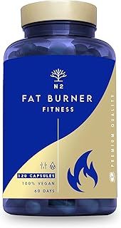 Best Fat Burner for Women and Men Weight Loss. Extreme Natural Thermogenic Slimming Pills. Energy Booster Pure 100% Natural Ingredients. 120 Vegetable Capsules.UK VEGAN Certified. N2 Natural Nutrition
