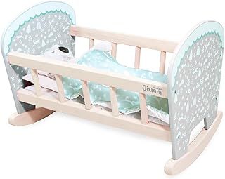 Indigo Jamm Petworth Dolls Bed Toy Furniture Designed For Children Aged 18 Months +, Neutral Colours (Petworth Cradle), Baby Doll Crib Wooden Toy