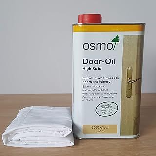 Osmo 3060 1 Litre Door Oil - Clear Satin with FREE Lint free Cloth