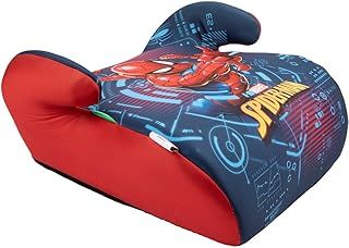 Marvel Spiderman Booster seat for The Safety of Children with a Height from 125 to 150 cm with Graphics of The Superhero Spiderman on a Blue Background