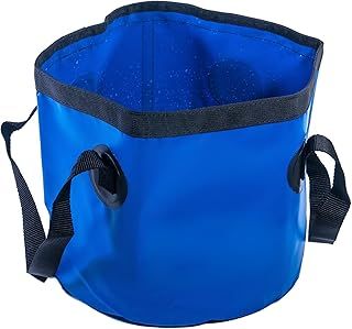 Pit Bull 11 Litre Folding Bucket Plumbers Tools Folding Bucket Plumb Tub Leak-Proof Collapsible Lightweight Reinforced Bucket Bag