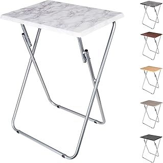 Small Folding Table for Room, Outdoor Tables Computer Table Tea Coffee Table, Light Weight Camping Table use as Dining Table, Garden Foldable Table, TV Table for Living Room 48x38x66cm