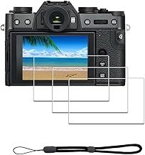 Screen Protector for Fujifilm X-T30 II X-T30II Fuji X-T30 Mark II + Hand Lanyard [3+1 Pack] Tempered Glass Easy Installation