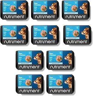 NUTRIMENT ENHANCED RAW DIET WORKING PUPPY Raw Food (10 Tray Starter Pack) Frozen, Complete Premium BARF Diet Wet Puppy food, Gluten-Free, Raw Protein, Digestible, All breeds, Sizes – 5kg