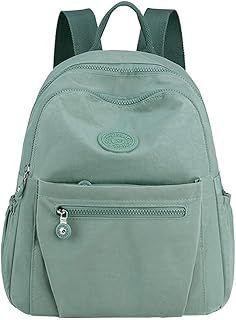 Eshow Women's Backpack Nylon Shoulder Bag Small Casual Backpacks for Women antitheft Multi-Function School Daily Girls Black