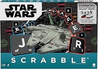 Scrabble Star Wars Edition Family Board Game with Galaxy Cards & Spacecraft Mover Pieces, Star Wars Glossary, Gift for Teen Adult or Family Game Night Ages 10 Years & Older, GYM75