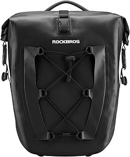 ROCKBROS Bike Pannier Bag 25L-32L 100% Waterproof Rear Rack Bike Bag Bicycle Bag for Rear Carrier Bike Handbag for Cycling Touring Travelling