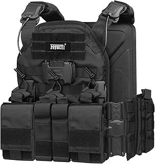 TM-20 Magnetic Tactical Vest Airsoft Vest MOLLO System Multifunctional Quick Release Tactical Vest, Full Body Adjustable Magnetically Fixed One-Button Disassembly Vest