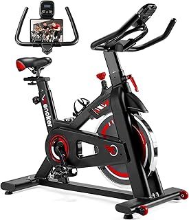 Wenoker Exercise Bike Indoor Cycling, Spin Bike Exercise Equipment for Home Gym Use with LCD Display & Tablet Holder Fitness Workout Cardio Training Machine