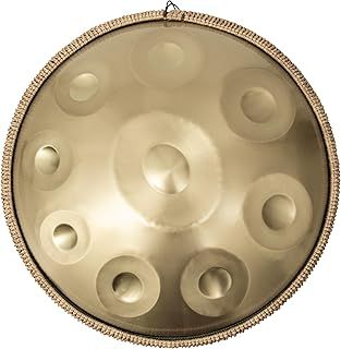 KELIODY Gold Handpan Drum 22 Inches 9 Notes 440hz in D Minor Steel Drum for Beginners with Soft Handpan Bag, Harmonic Percussion for Sound Healing, Personal Meditation,Yoga,Music Education