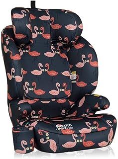 Cosatto Ninja 2 iSize Car Seat - from 100-150cm, Approx 4 Years - 12 Years, R129 High Back Booster, 10 Position Headrest, Easy Install Seatbelt or ISOFIX Fitting, Forward Facing (Pretty Flamingo)