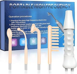 High F-requency Wand for Hair Growth, iklestar Handheld High F-requency Face Wand with 4 Red Tubes, Skin Tightening Machine for Facial Beauty, Professional Face Device for Skin Care Home Salon Use