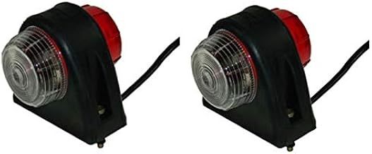 x2 Side Marker red/white, Universal, Trailer, Fits Ifor Williams, Maypole