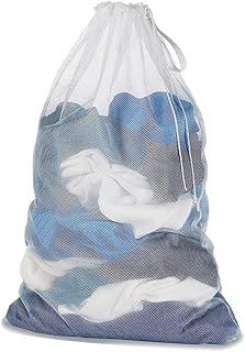 DoGeek Mesh Laundry Bag - White Wash Bag - Washing Bags for Washing Machine Large Laundry bags Laundry Net (Size:60 x90cm) (1 pcs)