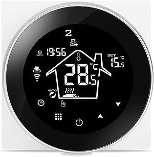 Electric Underfloor Heating Thermostat WiFi Compatible with Alexa, Tuya Programmable 16A Room Thermostat Underfloor Heating Controller with Sensor Probe, Smart Life APP Controlled