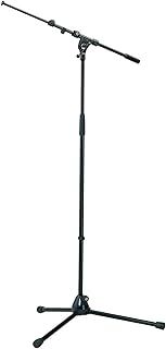 K&M König & Meyer 21090.500.55 Tripod Microphone Stand | Adjustable Telescoping 2-Piece Boom Arm | Professional Grade | Heavy Duty with Folding Leg Base | German Made Black