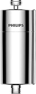 Philips Water in-Line Shower Filter and 1 Replacement Cartridge, 50,000 L Filtration Capacity, Chrome, Reduces Chlorine by up to 99%, fits All Standard Hoses and taps
