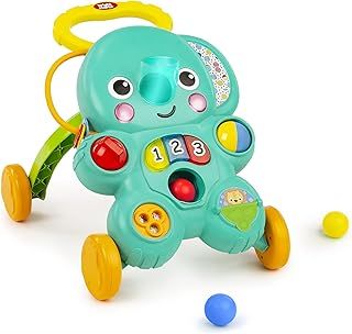 Bright Starts Stroll 'N Roll 2-In-1 Ball Play Walker - Elephant With Lights And Music, Unisex, 6 Months+