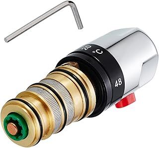 Littleduckling Thermostatic Bath Mixer Tap Shower Valve Handle Spare Repair Kit Cartridge Constant Temperature Control Brass